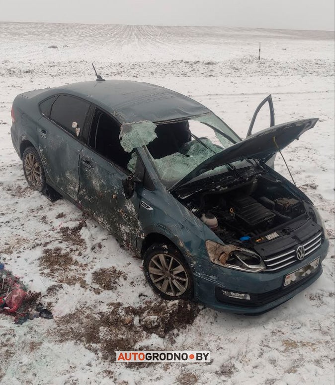 Вылет с дороги возле Ольшанки