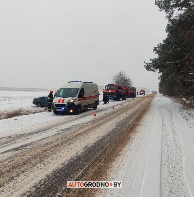 Вылет с дороги возле Ольшанки