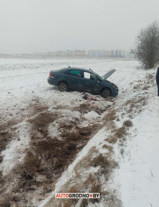 Вылет с дороги возле Ольшанки