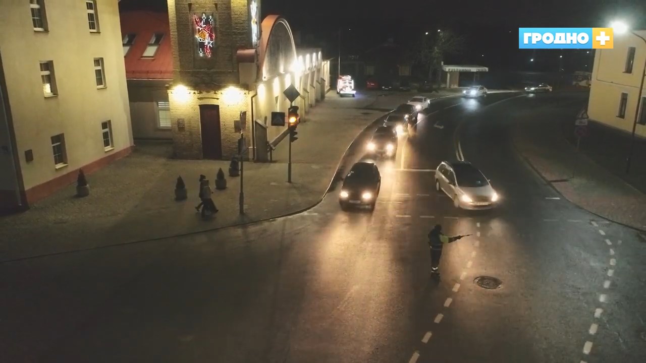 Эксперимент ГАИ Гродно на переркетске возле каланчи