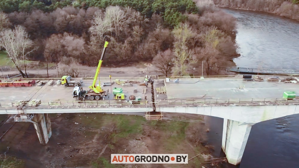 Реконструкция Нового моста на Поповича в Гродно 2023 фото и видео