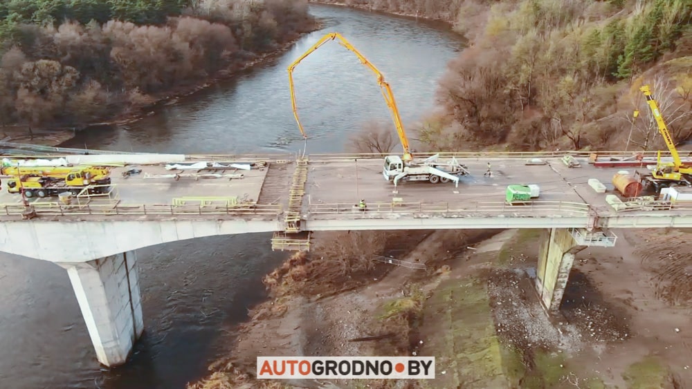 Реконструкция Нового моста на Поповича в Гродно 2023 фото и видео