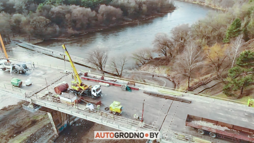 Реконструкция Нового моста на Поповича в Гродно 2023 фото и видео
