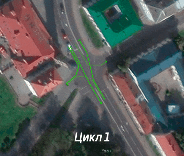 Схема работы светофоров возле каланчи в Гродно - альтернативный вариант