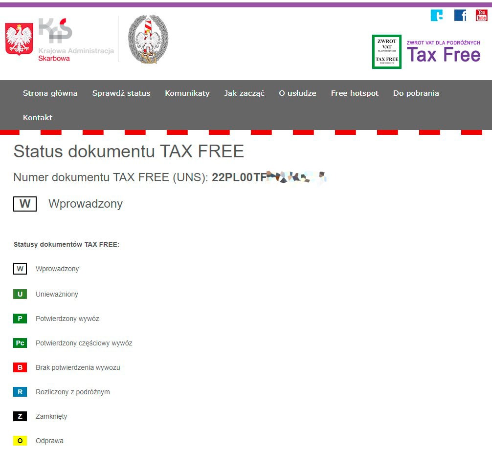 Как проверить статус ВАТ Tax FREE на границе
