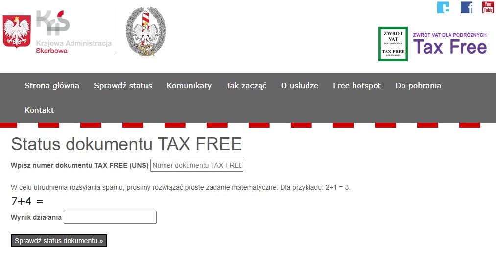 Как проверить статус ВАТ Tax FREE на границе