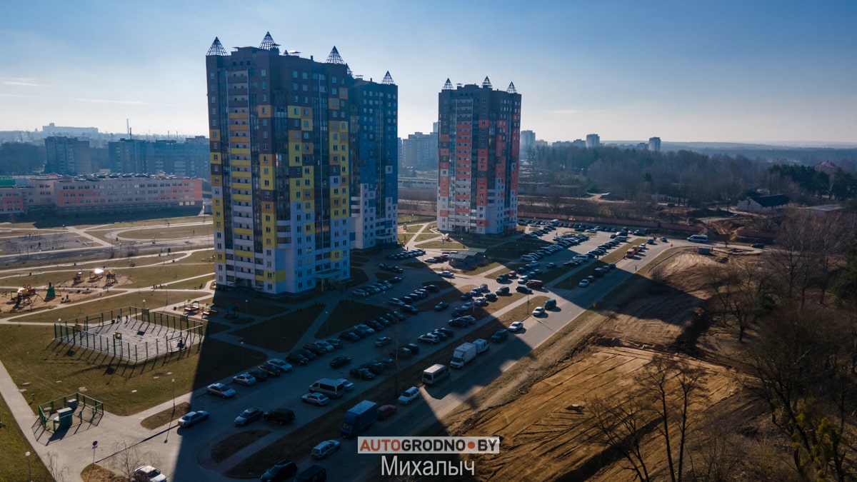 Микрорайон дома на месте воинской части на Фолюше в Гродно