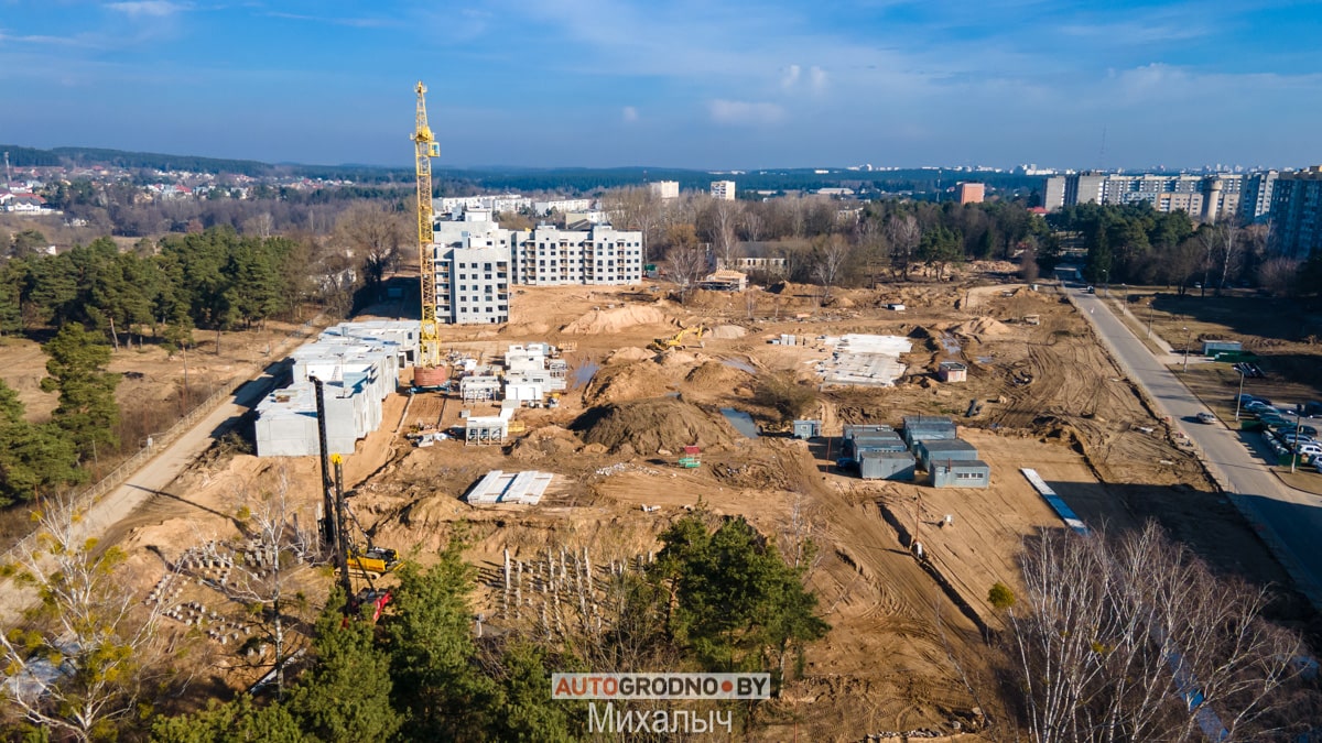 Микрорайон дома на месте воинской части на Фолюше в Гродно