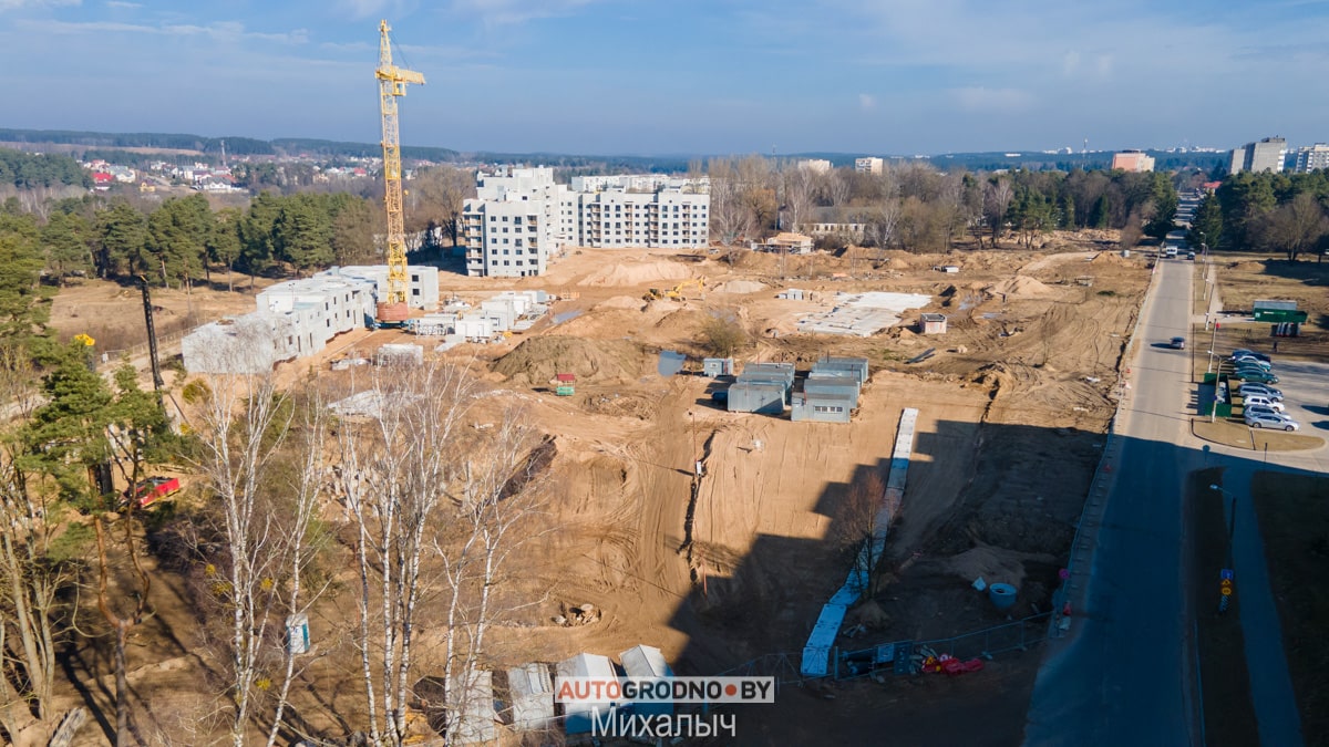 Микрорайон дома на месте воинской части на Фолюше в Гродно