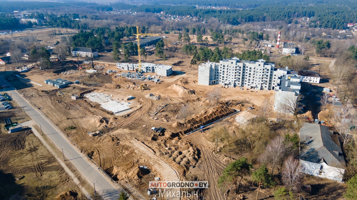 Микрорайон дома на месте воинской части на Фолюше в Гродно