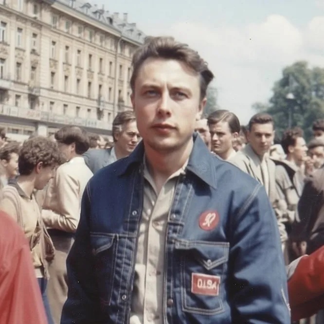 Нейросеть превратила Илона Маска в советского самодельщика