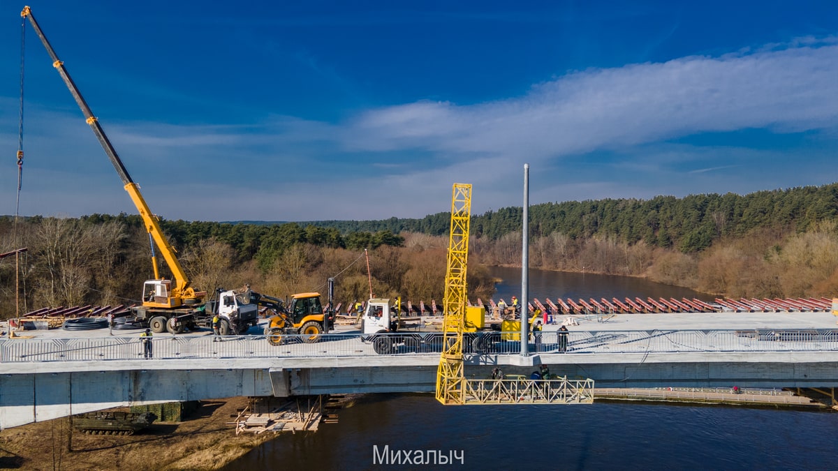 Реконструкция Нового моста в Гродно месяц до октрытия 2023