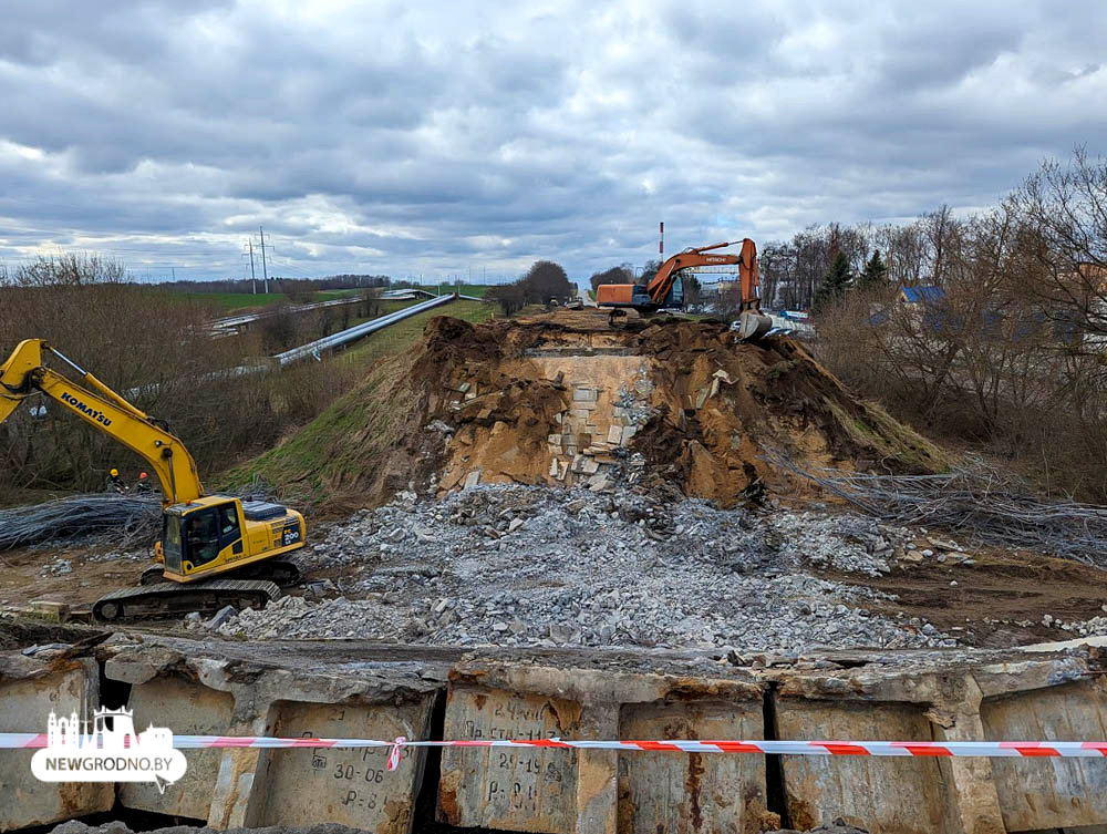Путепровод на Скидельском шоссе больше не существует Гродно