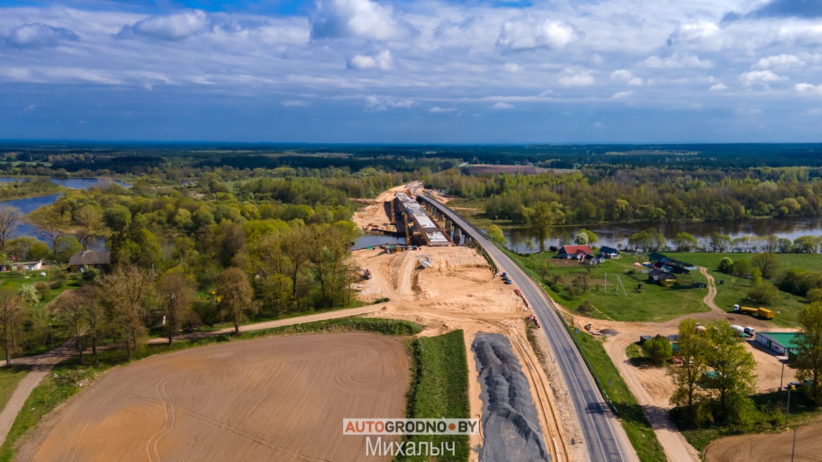Стройка века – как строят новый мост через Неман в Белице. Между Лидой и Дятловом