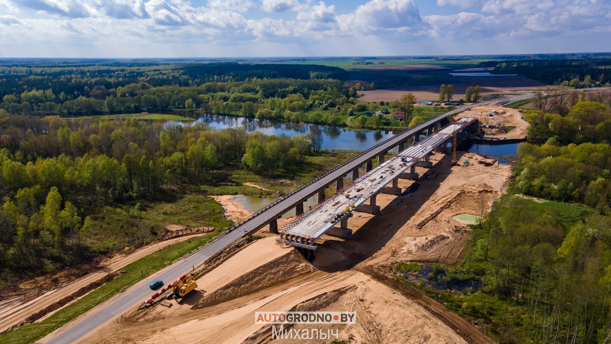 Стройка века – как строят новый мост через Неман в Белице. Между Лидой и Дятловом