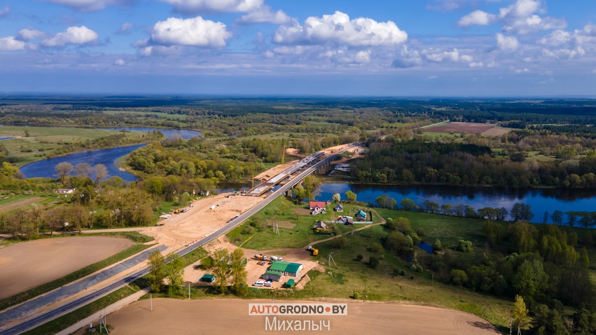 Стройка века – как строят новый мост через Неман в Белице. Между Лидой и Дятловом