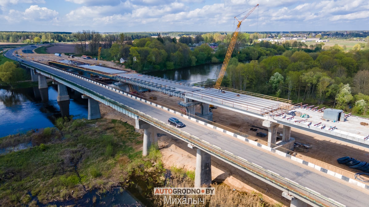 Стройка века – как строят новый мост через Неман в Белице. Между Лидой и Дятловом