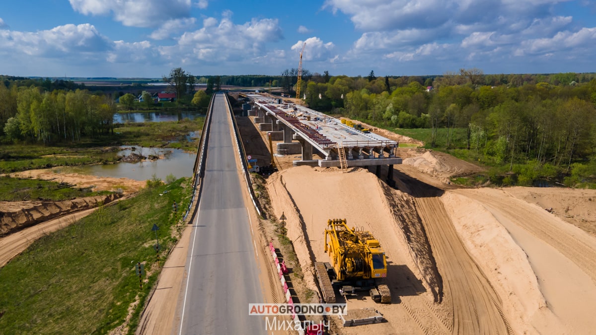 Стройка века – как строят новый мост через Неман в Белице. Между Лидой и Дятловом