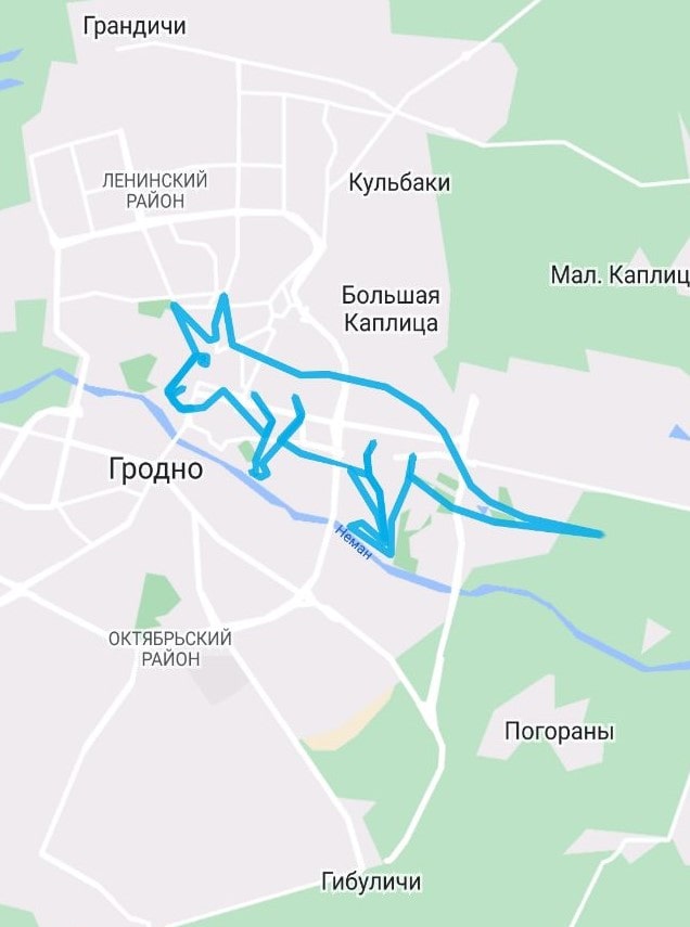 Рисунки GPS-навигатор Гродно на велосипеде