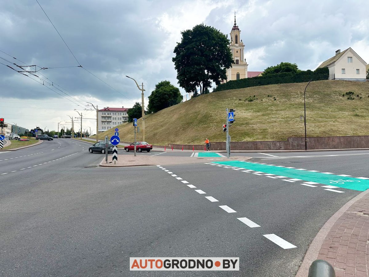 В Гродно появилась велодорожка - Мостовая Подгорная у Приорбанка