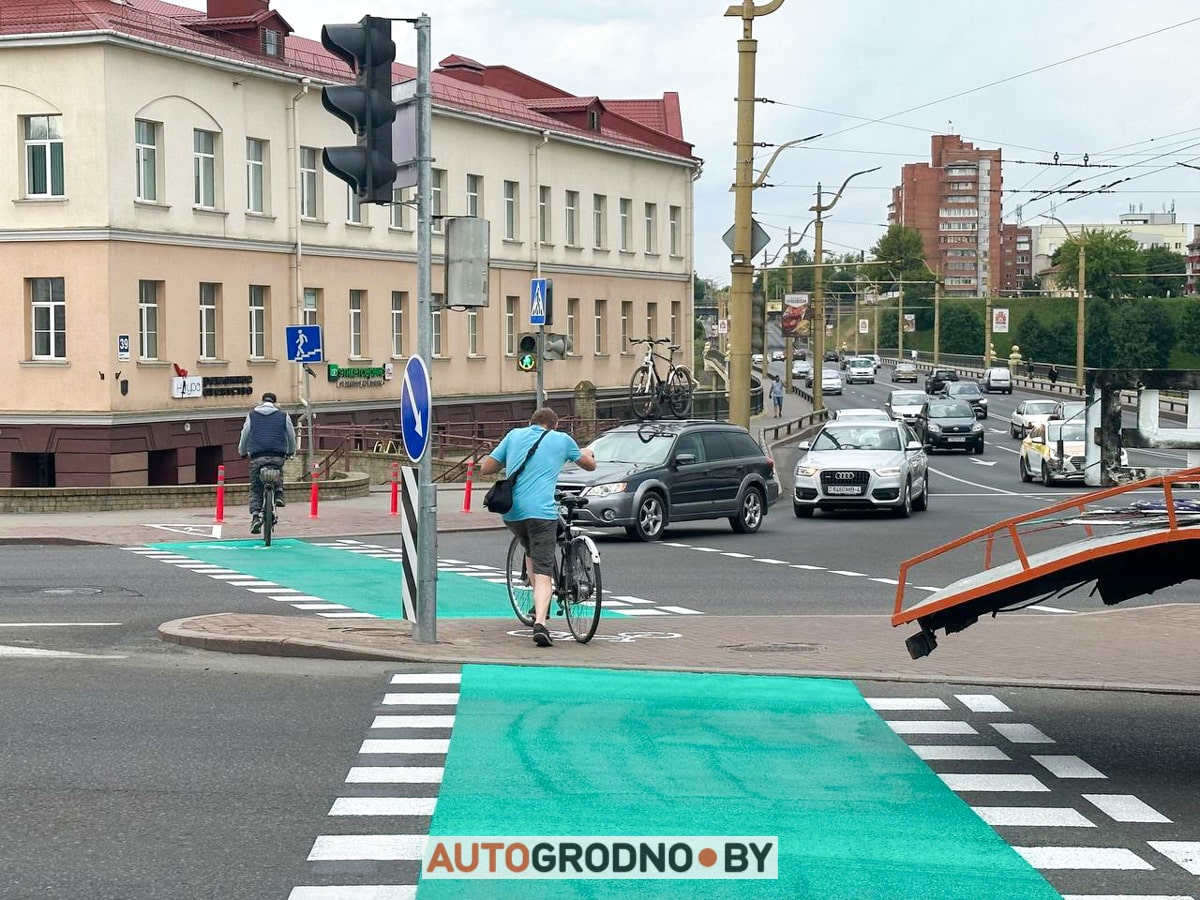 В Гродно появилась велодорожка - Мостовая Подгорная у Приорбанка