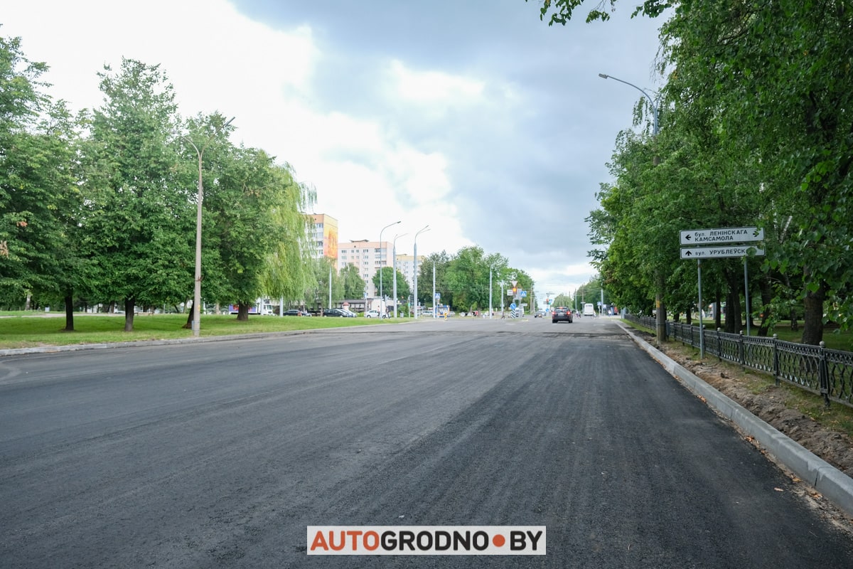 Проспект Строителей Гродно 2023 ремонт замена асфальта