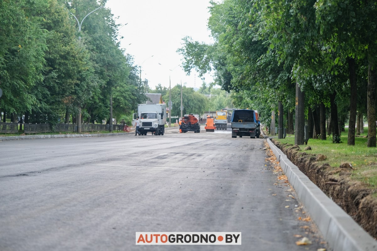 Проспект Строителей Гродно 2023 ремонт замена асфальта