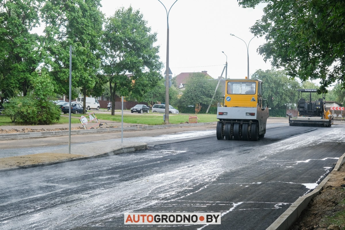 Проспект Строителей Гродно 2023 ремонт замена асфальта