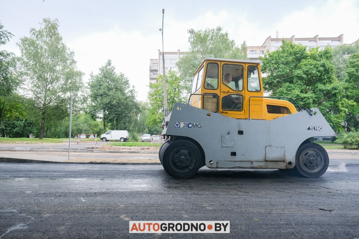 Проспект Строителей Гродно 2023 ремонт замена асфальта