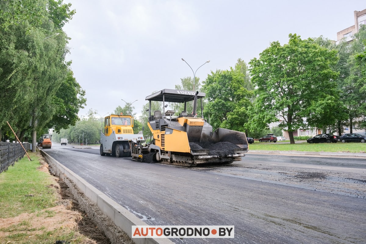 Проспект Строителей Гродно 2023 ремонт замена асфальта