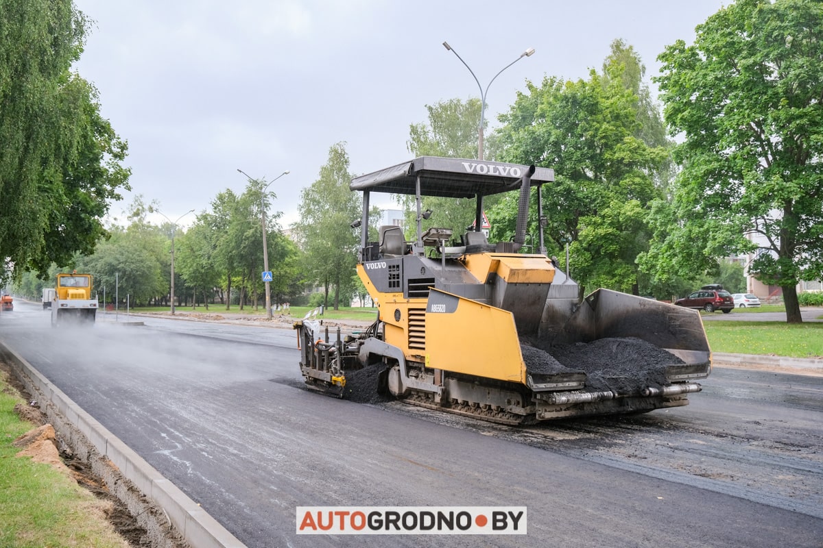 Проспект Строителей Гродно 2023 ремонт замена асфальта