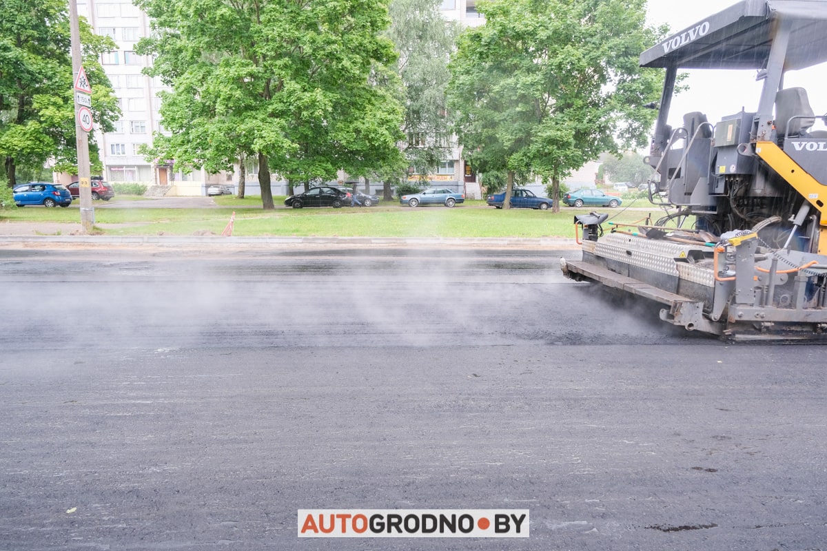 Проспект Строителей Гродно 2023 ремонт замена асфальта