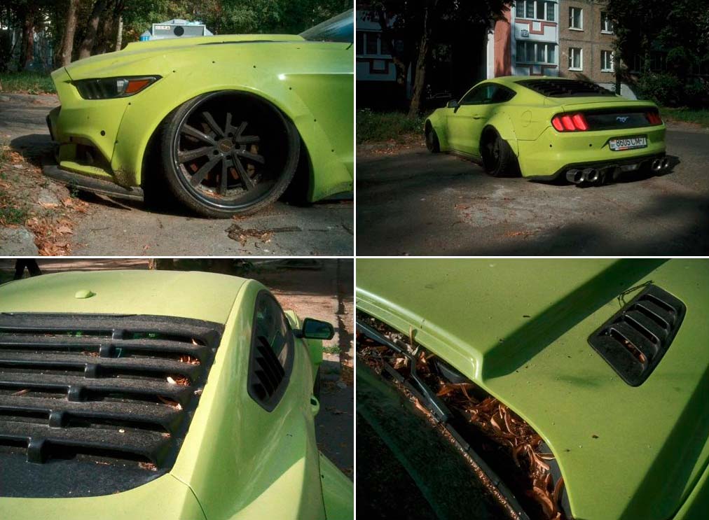Крутой белорусский Ford Mustang найден заброшенным во дворах Минска