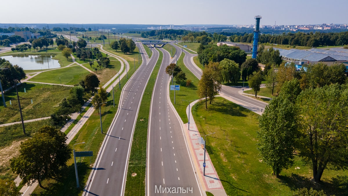 развязка у Озерского шоссе и азота фото видео с квадрокоптера сверху