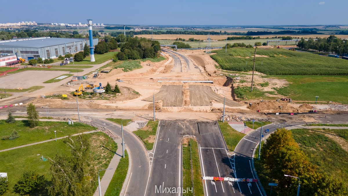 развязка у Озерского шоссе и азота фото видео с квадрокоптера сверху