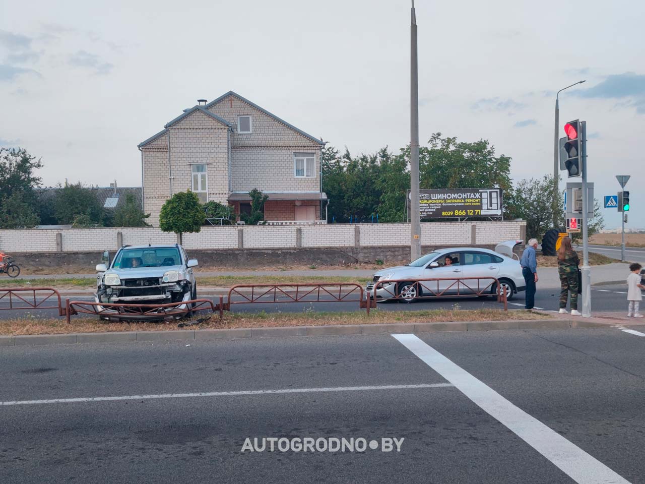 Авария ДТП в микрорайоне Ольшанка 11 сентбяря