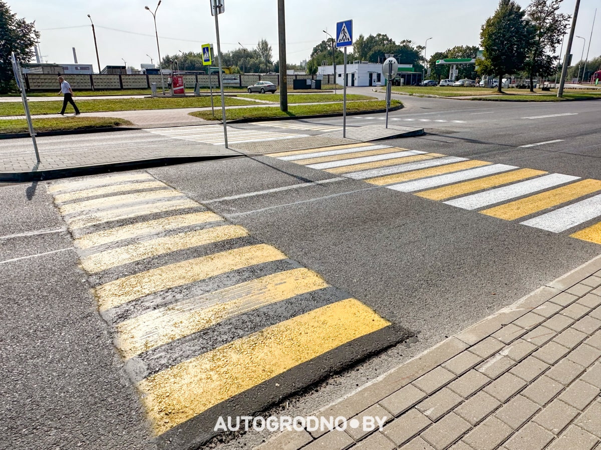 В Гродно установили новые лежачие полицейские