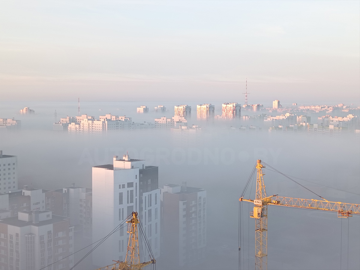 Каким сегодня увидел Гродно оператор башенного крана