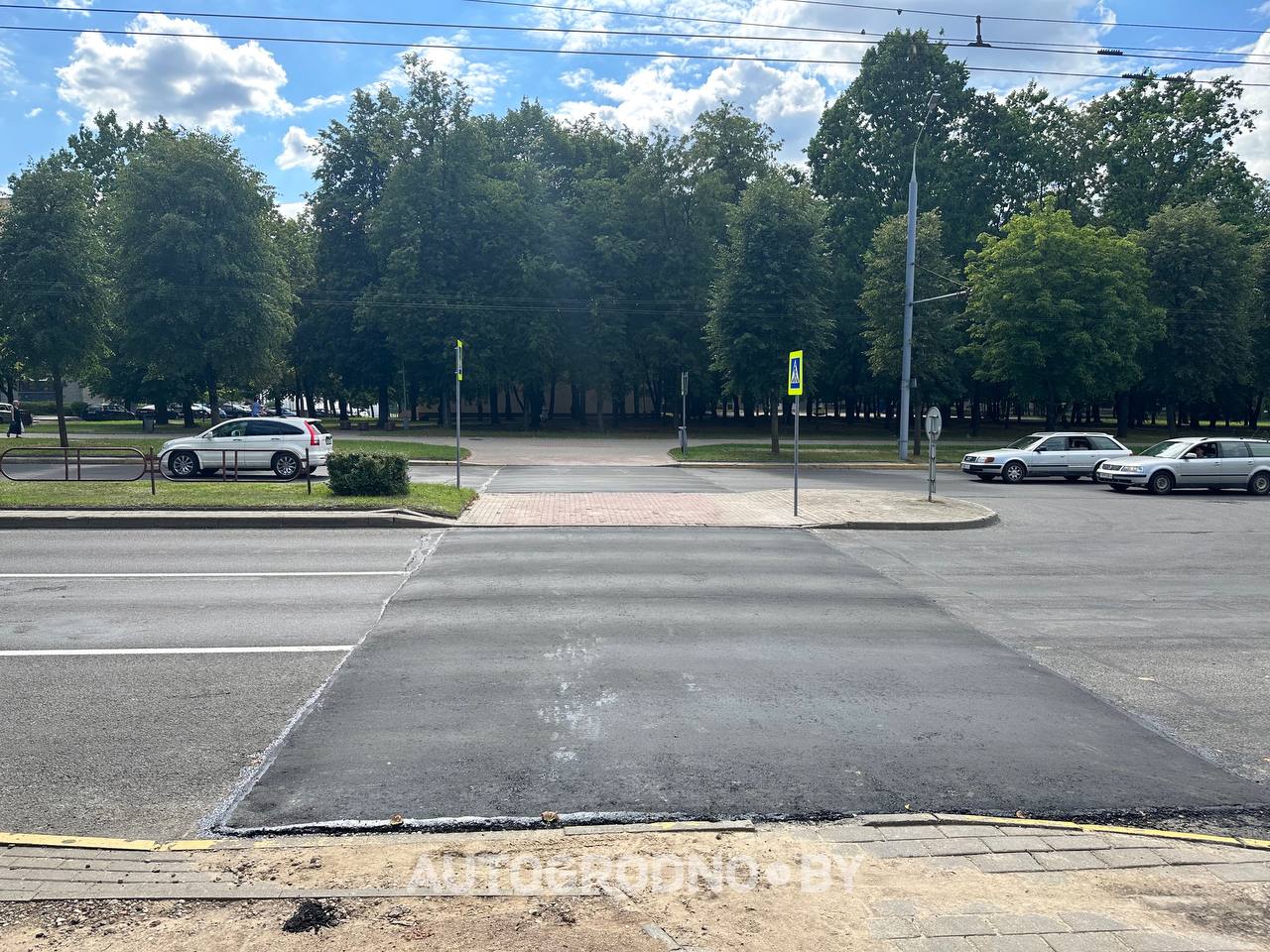 Лежачие полицейские в Гродно на улице Горького