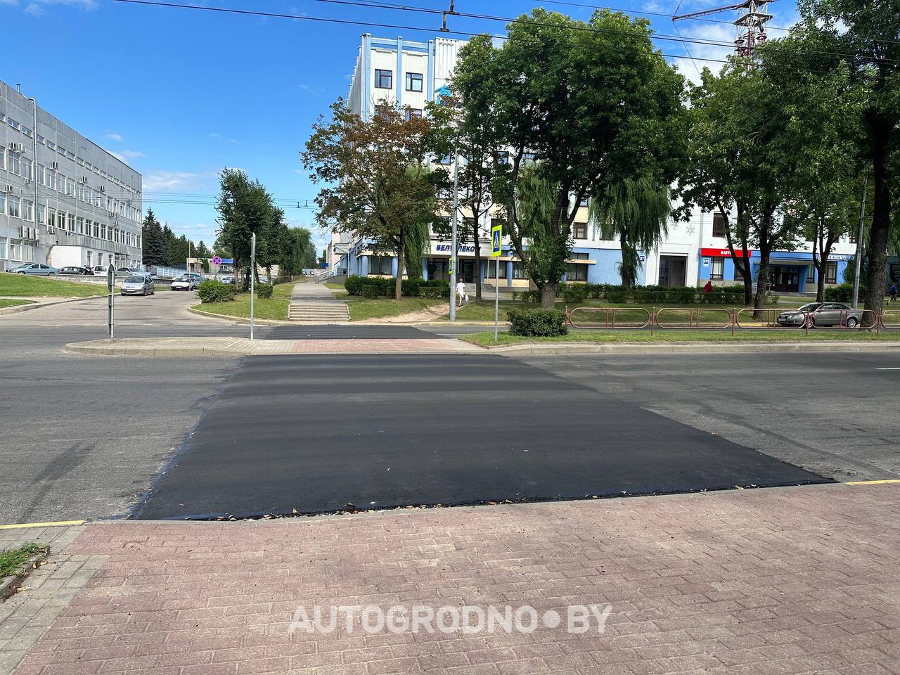 Лежачие полицейские в Гродно на улице Горького