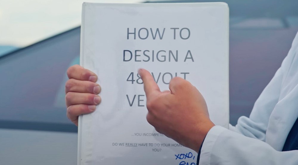 Tesla разослала проект 48-вольтовой системы Cybertruck всем автопроизводителям, чтобы вся отрасль могла быстрее перейти с 12 В на 48 В