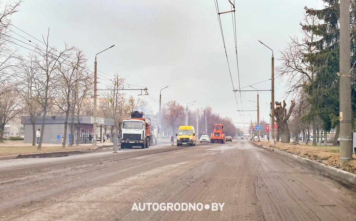 В Гродно начинает сезон ремонта дорог. Первая улица в списке дорожников: Врублевского