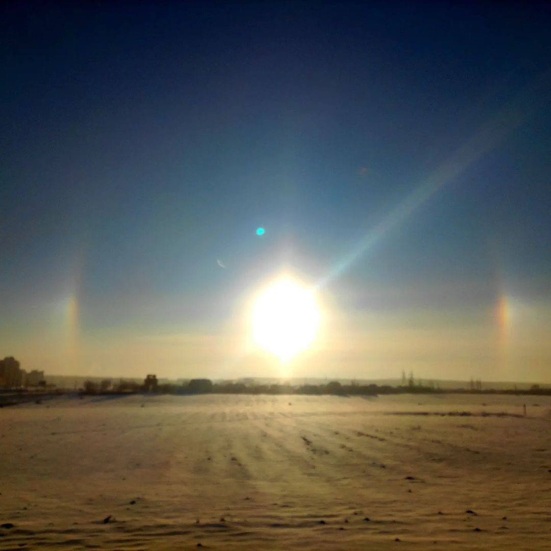 Жители Гродно вновь наблюдают редкое явление – солнечное гало
