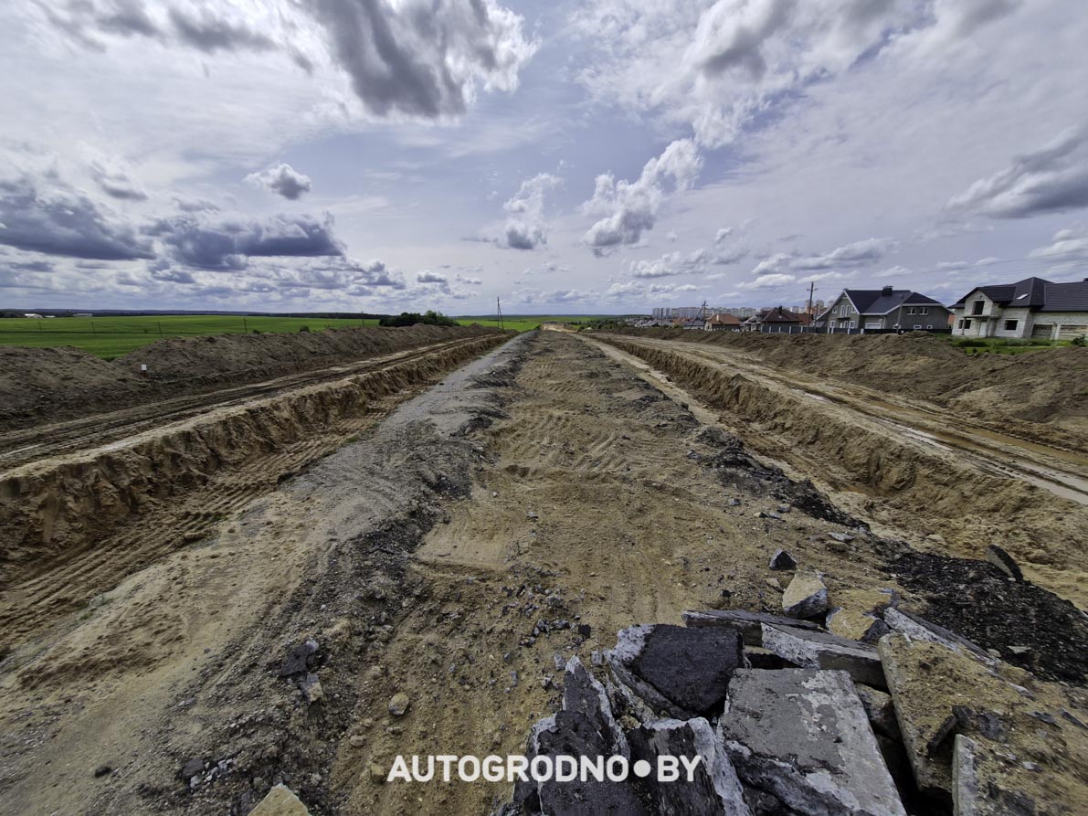 Строительство объездной дороги в сторону м-на Ольшанка в Гродно