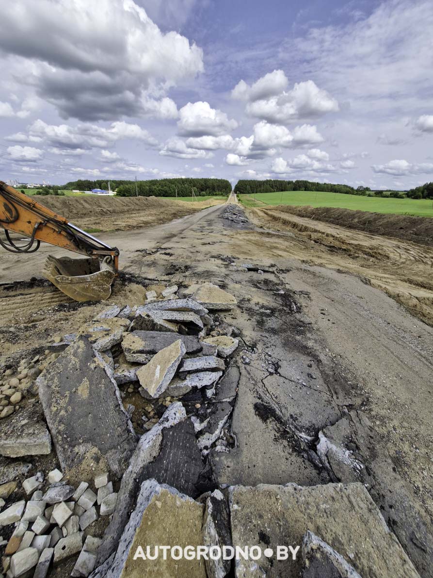 Строительство объездной дороги в сторону м-на Ольшанка в Гродно