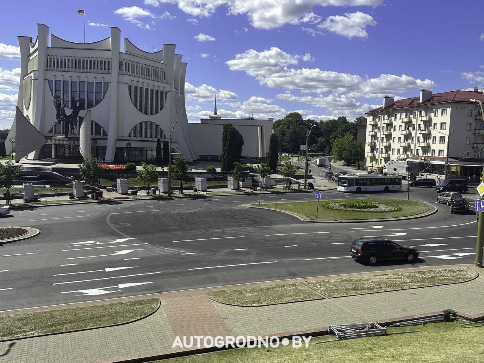 Дрифт в Гродно - разметка через сутки