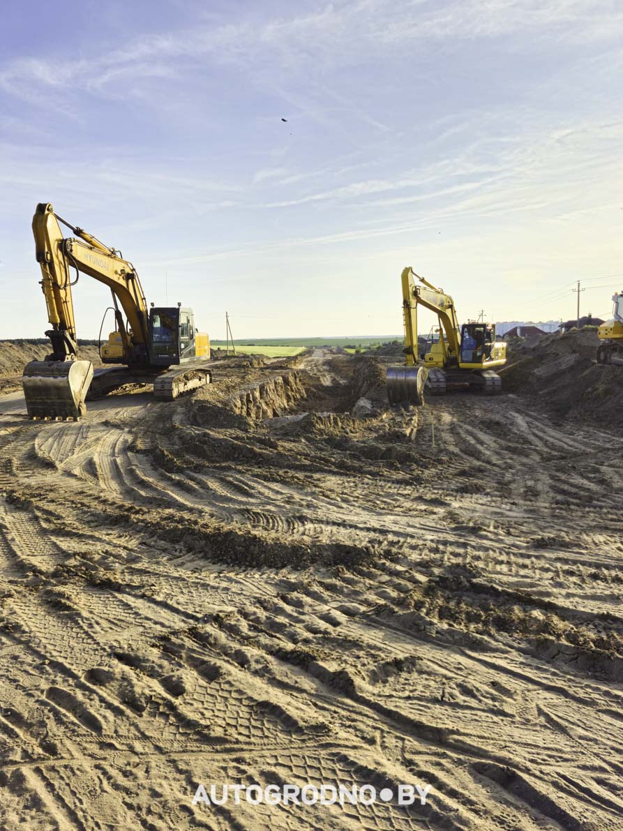 Строительство объездной в Гродно - бетонка - 16 06 2025