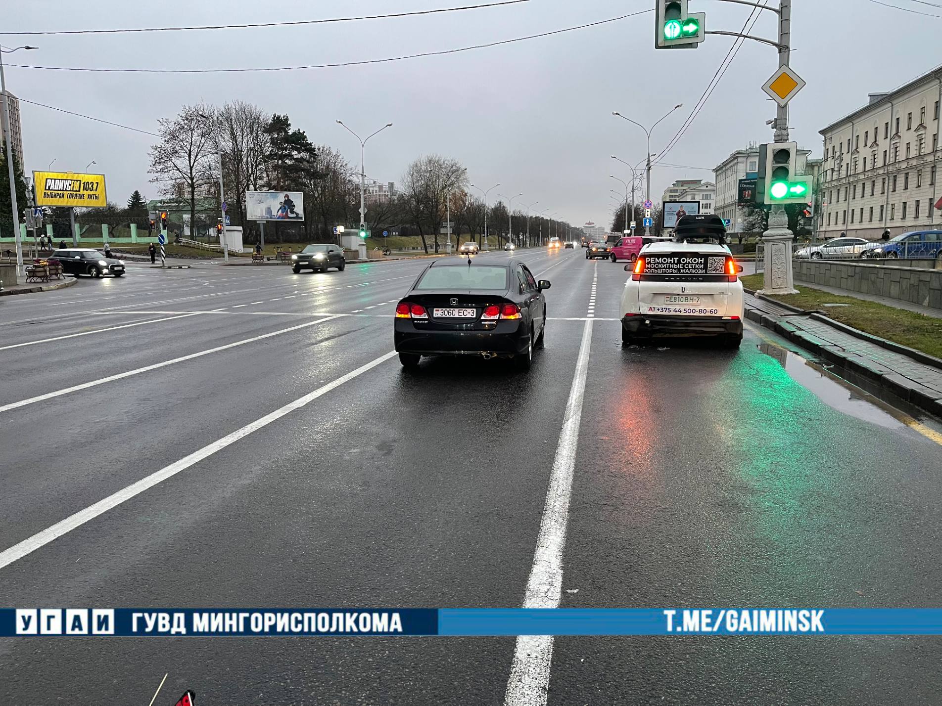 GTA в Минске: водитель разбил 9 автомобилей на проспекте Независимости