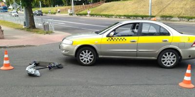В центре Гродно таксист сбил ребёнка на самокате