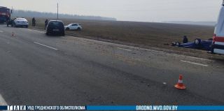 Обгон под Волковыском закончился переворотом двух авто. Как так вышло